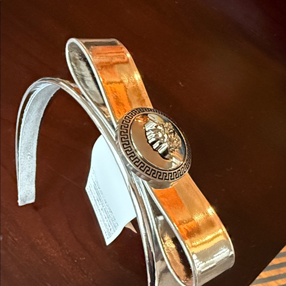 Versace Metallic Silver Hairband - Picture 7 of 7
